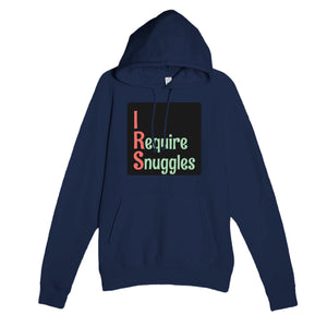 I Require Snuggles — funny navy unisex hoodie