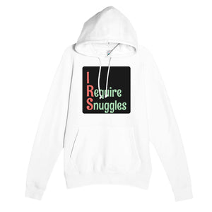 I Require Snuggles — funny white unisex hoodie