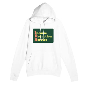 Income Reduction Service — funny white unisex hoodie