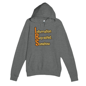 Information Requested, Somehow — funny graphite heather unisex hoodie