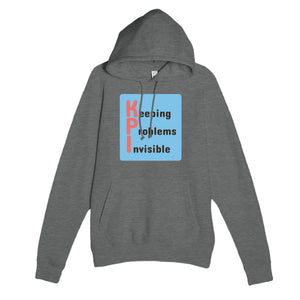 Keeping Problems Invisible — funny graphite heather unisex hoodie