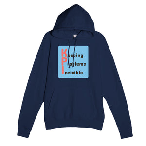 Keeping Problems Invisible — funny navy unisex hoodie