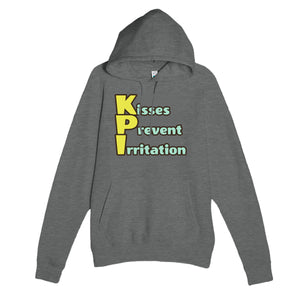 Kisses Prevent Irritation — funny graphite heather unisex hoodie