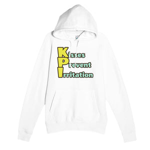 Kisses Prevent Irritation — funny white unisex hoodie