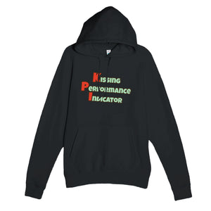Kissing Performance Indicator — funny black unisex hoodie