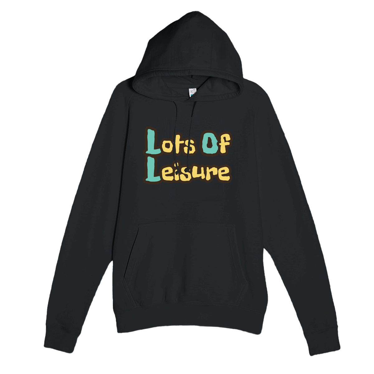 Lots Of Leisure — funny black unisex hoodie