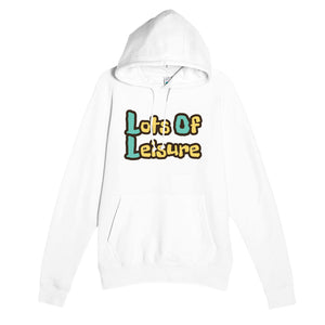 Lots Of Leisure — funny white unisex hoodie