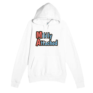 Mildly Attached — funny white unisex hoodie