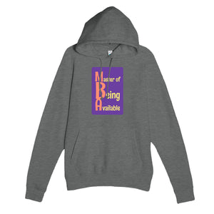 Master of Being Available — funny graphite heather unisex hoodie