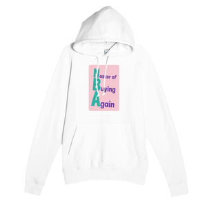 Master of Buying Again — funny white unisex hoodie