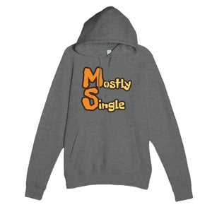 Mostly Single — funny graphite heather unisex hoodie