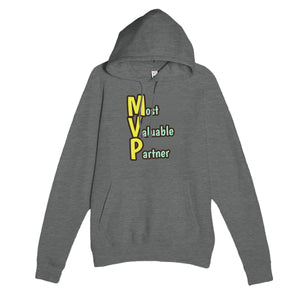 Most Valuable Partner — funny graphite heather unisex hoodie