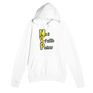 Most Valuable Partner — funny white unisex hoodie