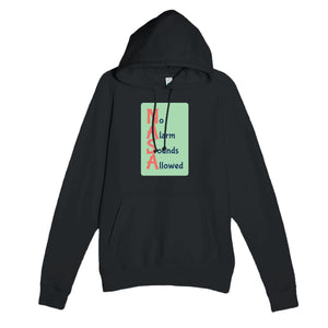 No Alarm Sounds Allowed — funny black unisex hoodie