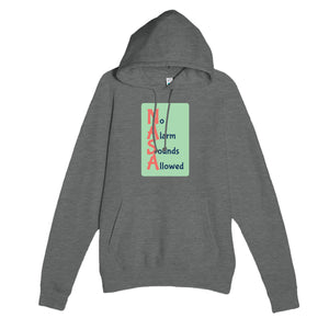 No Alarm Sounds Allowed — funny graphite heather unisex hoodie