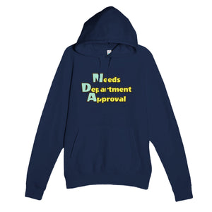 Needs Department Approval — funny navy unisex hoodie