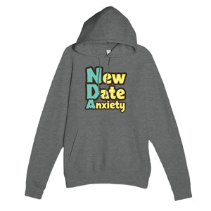 New Date Anxiety — funny graphite heather unisex hoodie