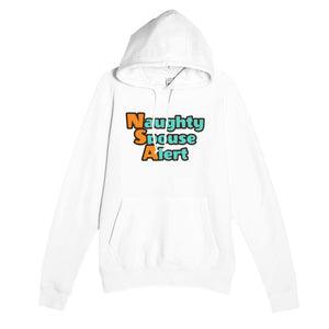Naughty Spouse Alert — funny white unisex hoodie