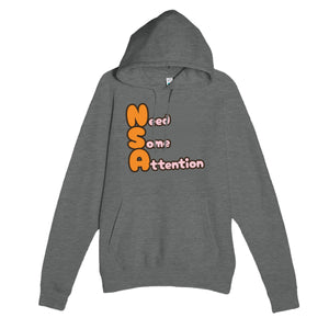 Need Some Attention — funny graphite heather unisex hoodie