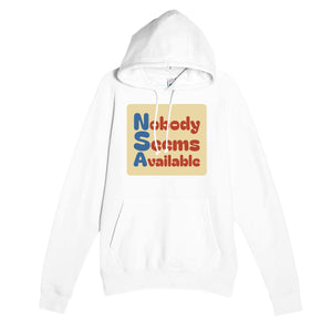 Nobody Seems Available — funny white unisex hoodie