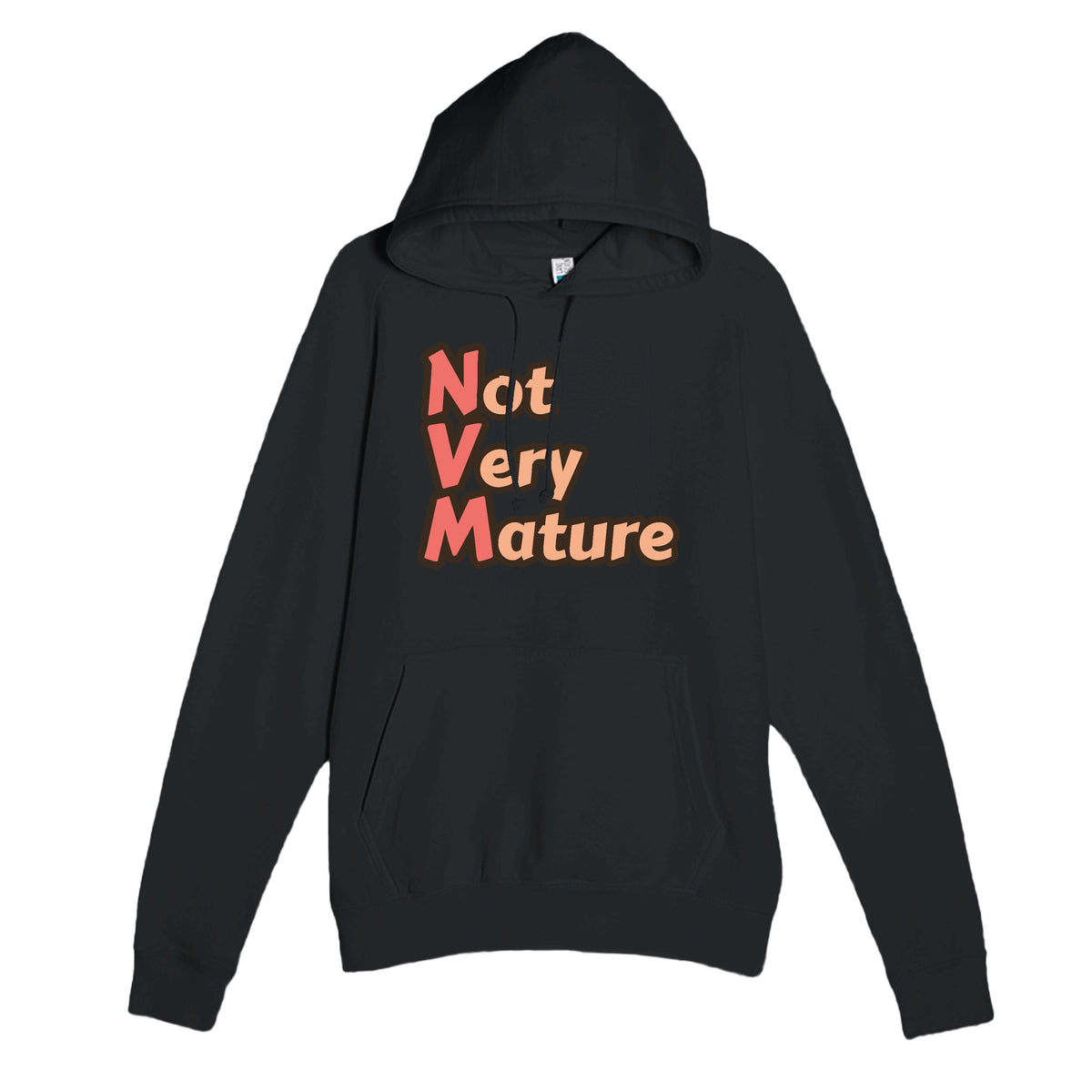Not Very Mature — funny black unisex hoodie
