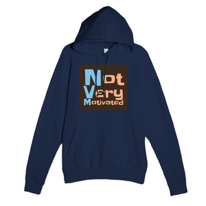 Not Very Motivated — funny navy unisex hoodie
