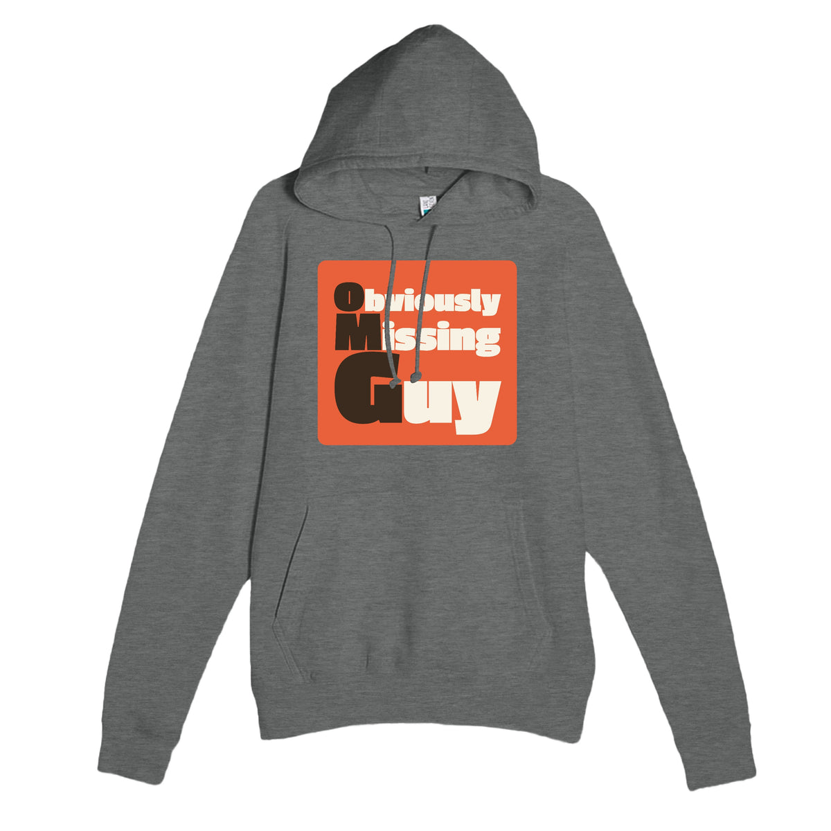 Obviously Missing Guy — funny graphite heather unisex hoodie