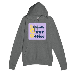Officially Over Office — funny graphite heather unisex hoodie