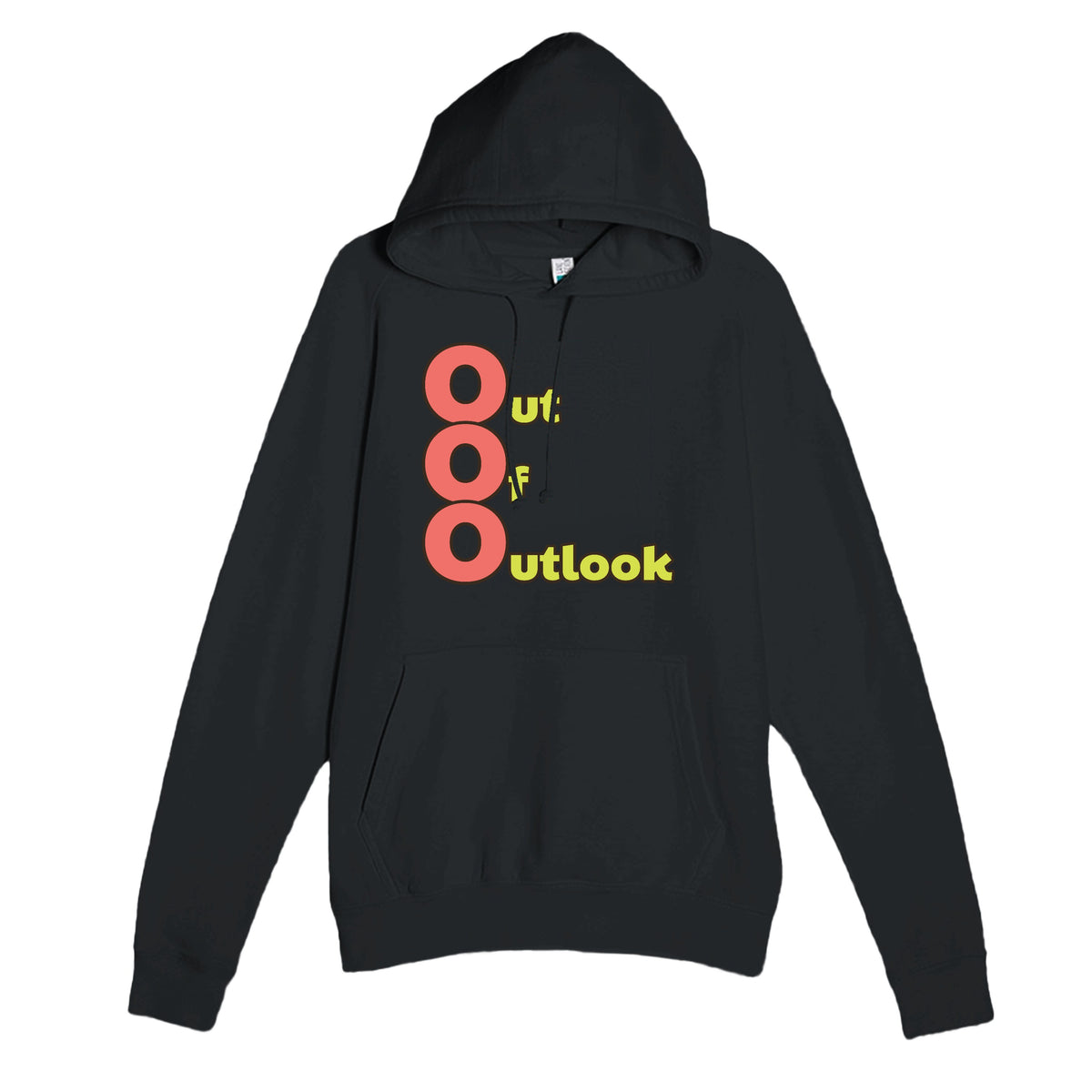 Out Of Outlook — funny black unisex hoodie