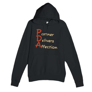Partner Delivers Affection — funny black unisex hoodie