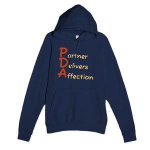 Partner Delivers Affection — funny navy unisex hoodie