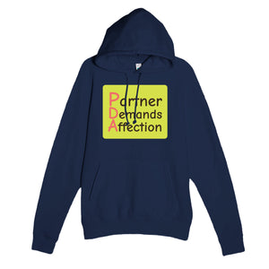 Partner Demands Affection — funny navy unisex hoodie