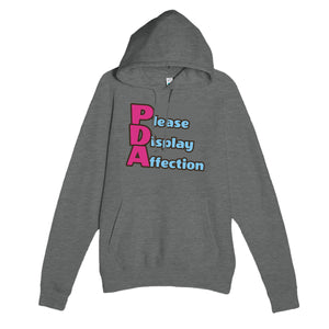 Please Display Affection — funny graphite heather unisex hoodie