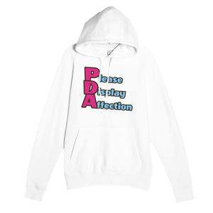 Please Display Affection — funny white unisex hoodie
