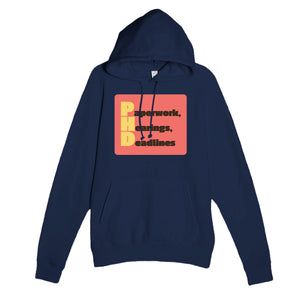 Paperwork, Hearings, Deadlines — funny navy unisex hoodie