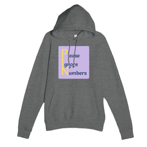 Please Ignore Numbers — funny graphite heather unisex hoodie