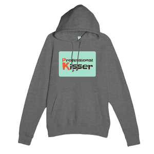 Professional Kisser — funny graphite heather unisex hoodie