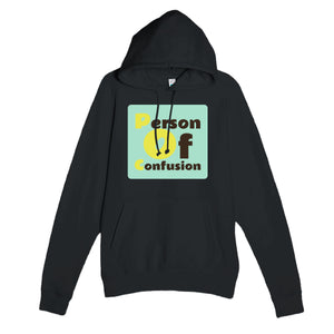 Person Of Confusion — funny black unisex hoodie