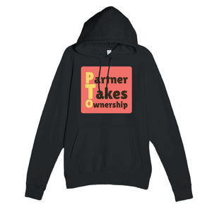 Partner Takes Ownership — funny black unisex hoodie