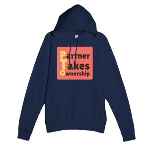 Partner Takes Ownership — funny navy unisex hoodie