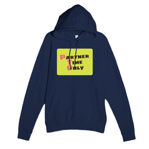 Partner Time Only — funny navy unisex hoodie