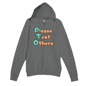 Please Text Others — funny graphite heather unisex hoodie