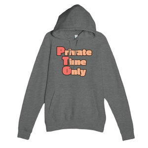 Private Time Only — funny graphite heather unisex hoodie