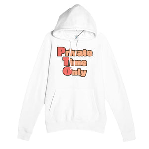 Private Time Only — funny white unisex hoodie