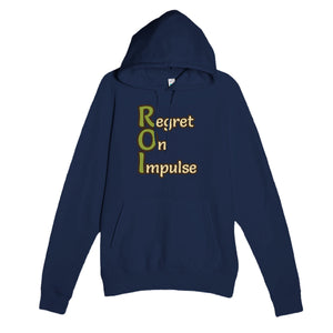 Regret On Impulse — funny navy unisex hoodie