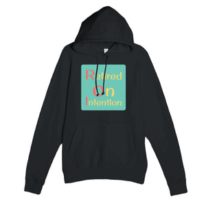 Retired on Intention — funny black unisex hoodie