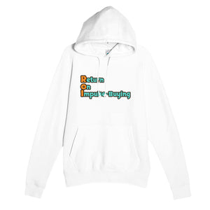 Return on Impulse-Buying — funny white unisex hoodie