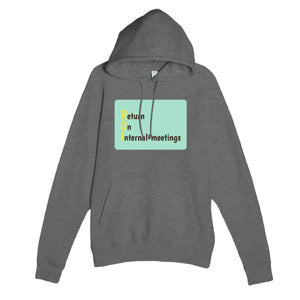 Return On Internal-meetings — funny graphite heather unisex hoodie