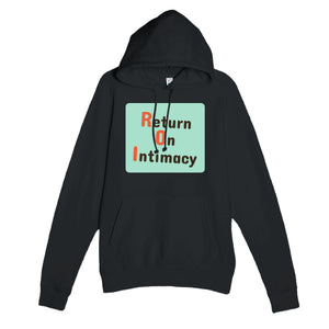 Return On Intimacy — funny black unisex hoodie