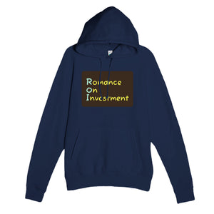 Romance on Investment — funny navy unisex hoodie